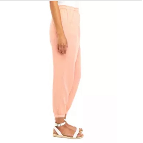 Wonderly | Cotton Gauze Joggers | Peach | Women’s Size Medium - Picture 3 of 14